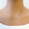 Tunnel Mother of Pearl Cubic Necklace - CHOMEL