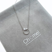 Ribbon Cubic Zirconia Necklace - CHOMEL