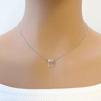 Ribbon Cubic Zirconia Necklace - CHOMEL