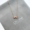 Ribbon Cubic Zirconia Necklace - CHOMEL