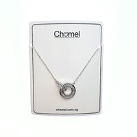 Interlocking Circle Cubic Zirconia Necklace - CHOMEL