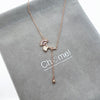 Gingko Leaf Cubic Zirconia  Necklace - CHOMEL