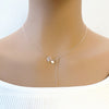 Gingko Leaf Cubic Zirconia  Necklace - CHOMEL