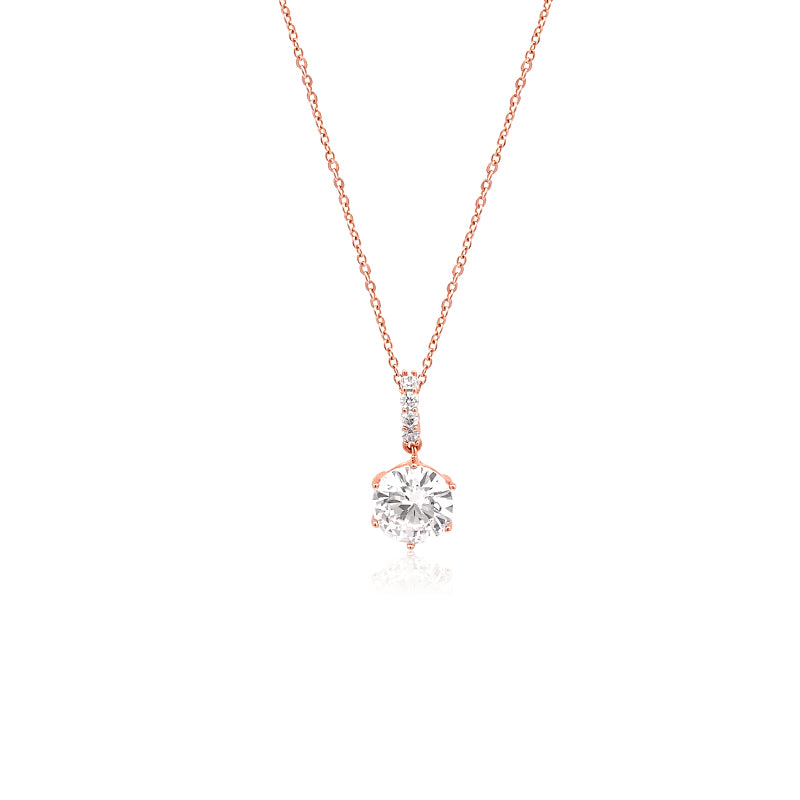 Solitaire Cubic Zirconia Necklace