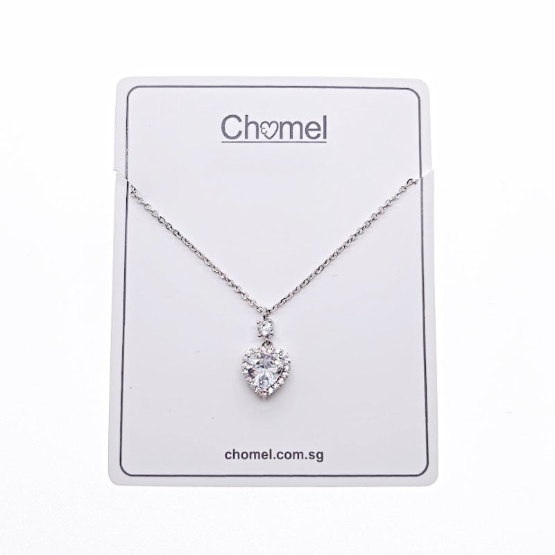 Heart Cubic Zirconia Necklace - CHOMEL