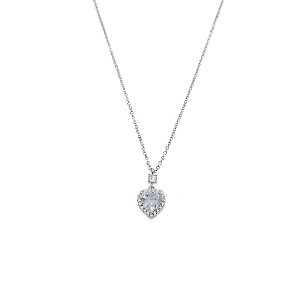 Heart Cubic Zirconia Necklace - CHOMEL