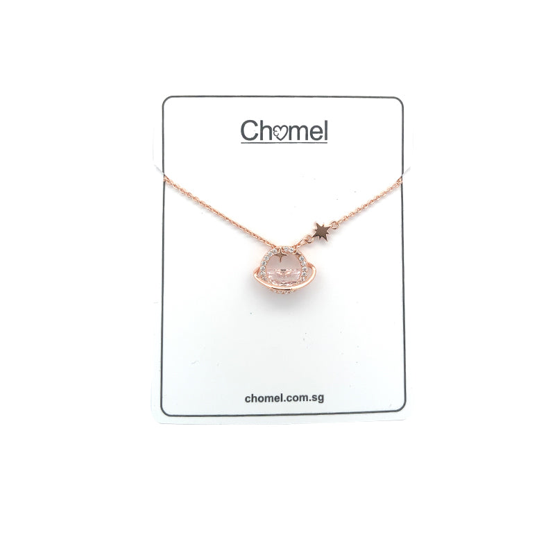 CHOMEL Planet Cubic Zirconia Rosegold Necklace
