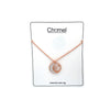 CHOMEL Mother Of Pearl Moon and Star Rosegold Necklace