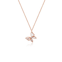 Mother of Pearl Butterfly Pendant Necklace - CHOMEL