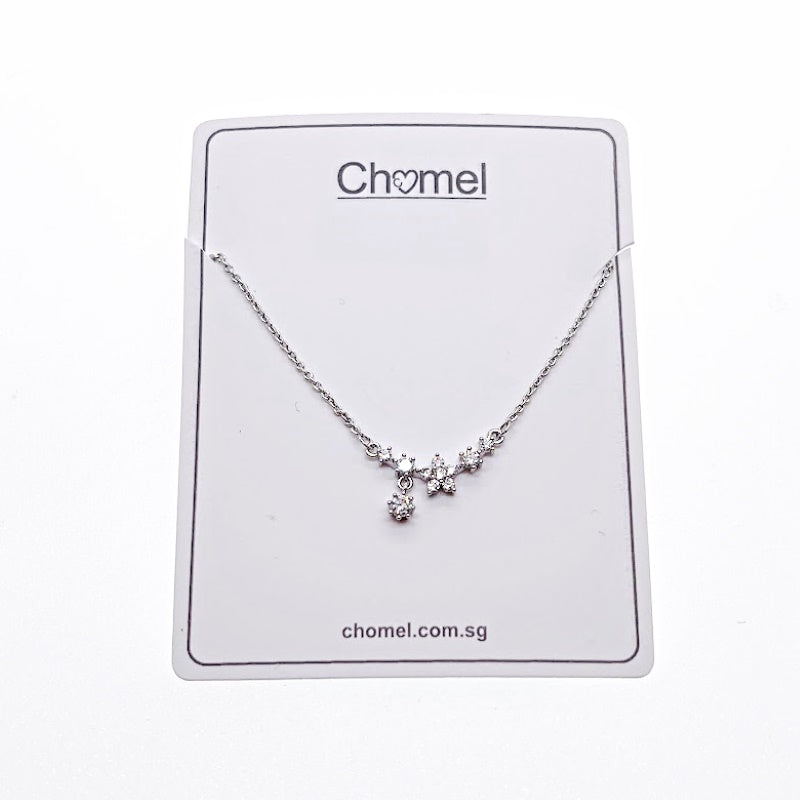 Star Flower Cubic Zirconia Necklace - CHOMEL