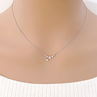 Star Flower Cubic Zirconia Necklace - CHOMEL