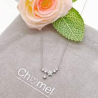 Star Flower Cubic Zirconia Necklace - CHOMEL