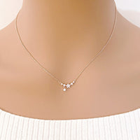 Star Flower Cubic Zirconia Necklace - CHOMEL