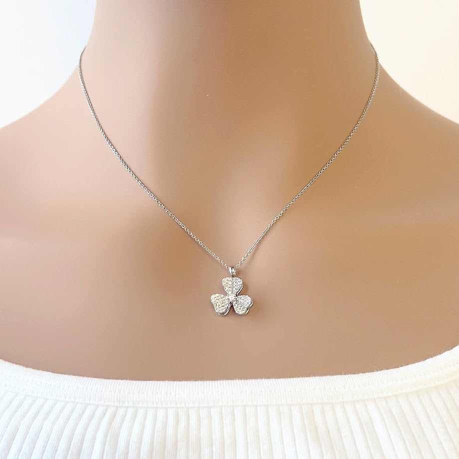 Clover Cubic Zirconia Necklace - CHOMEL