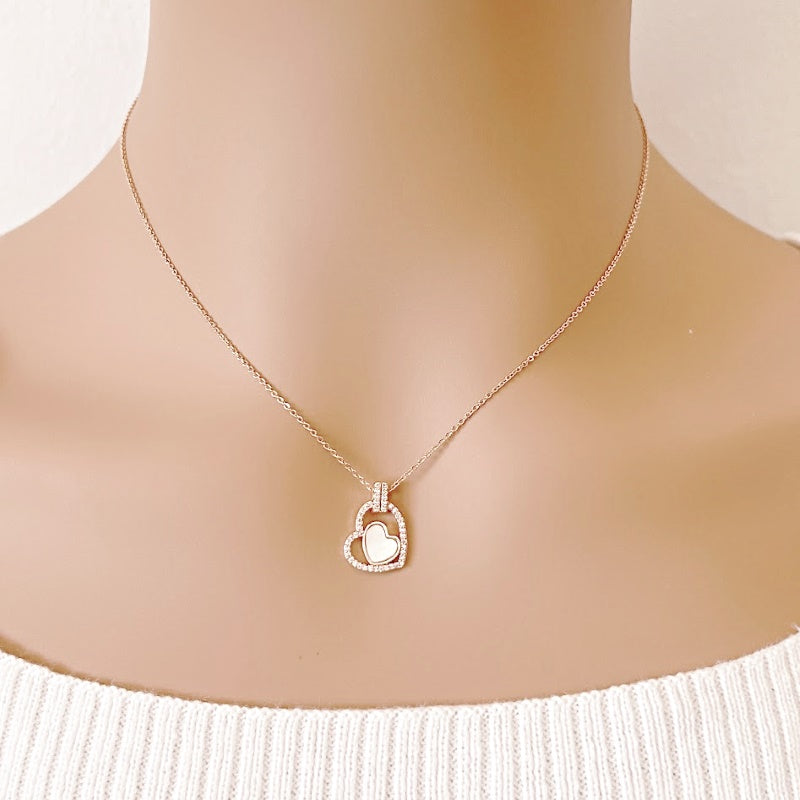 Heart Mother of Pearl Necklace - CHOMEL