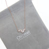 Rosegold Butterfly Cubic Zirconia Necklace - CHOMEL