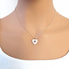 Heart Cubic Zirconia and Mother of Pearl Necklace - CHOMEL