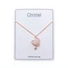 CHOMEL Cubic Zirconia Moon, Planet Rosegold Necklace