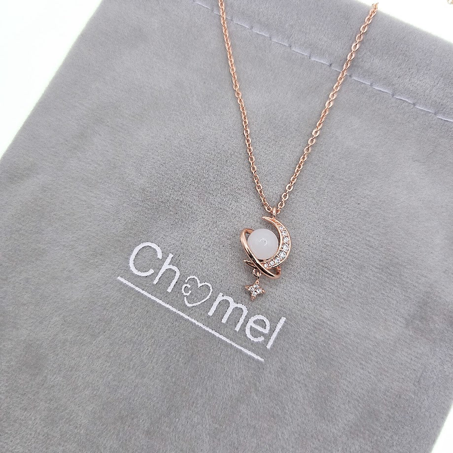 Moon & Planet Necklace - CHOMEL