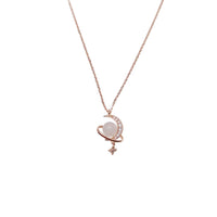 CHOMEL Cubic Zirconia Moon, Planet Rosegold Necklace