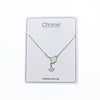 CHOMEL Mother of Pearl Gingko Leaf Rhodium Necklace