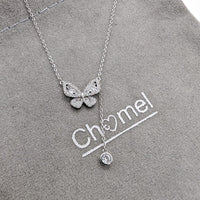 Butterfly Cubic Zirconia Necklace - CHOMEL