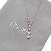 CHOMEL Cubic Zirconia Star Rosegold Necklace