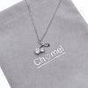 CHOMEL Cubic Zirconia Ribbon Rhodium Necklace