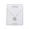 CHOMEL Cubic Zirconia Round Rosegold Necklace