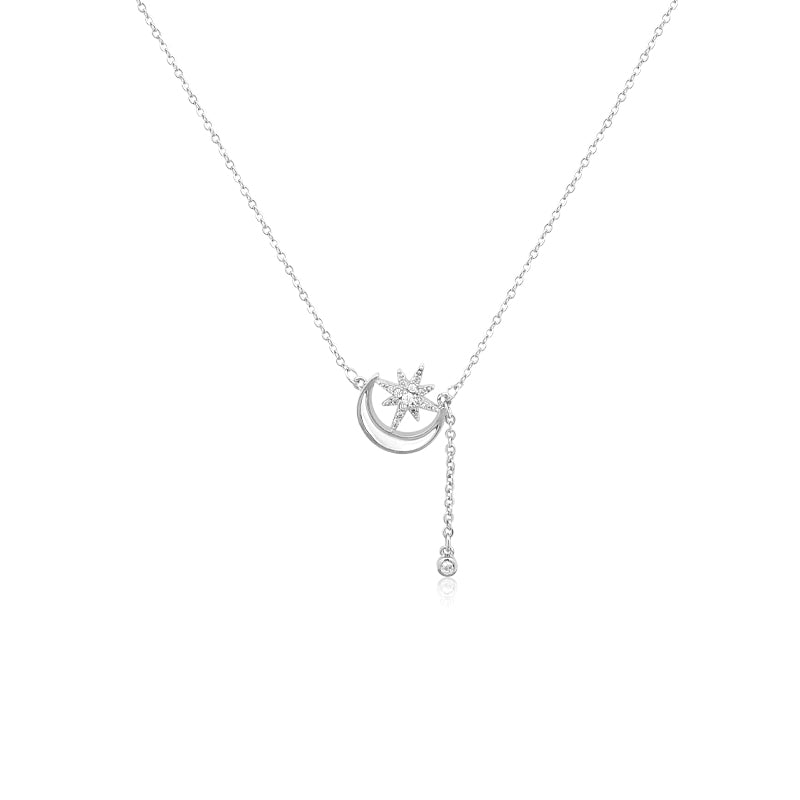 Moon & Star Mother of Pearl Necklace - CHOMEL