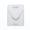 CHOMEL Cubic Zirconia Rhodium Necklace