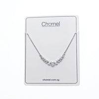 CHOMEL Cubic Zirconia Rhodium Necklace