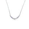 CHOMEL Cubic Zirconia Rhodium Necklace