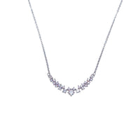 CHOMEL Cubic Zirconia Rhodium Necklace