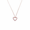 CHOMEL Cubic Zirconia Heart Rosegold Necklace