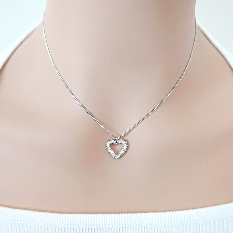 Heart Cubic Zirconia Necklace - CHOMEL