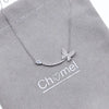 CHOMEL Cubic Zirconia Butterfly Rhodium Necklace