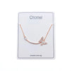 CHOMEL Cubic Zirconia Butterfly Rosegold Necklace