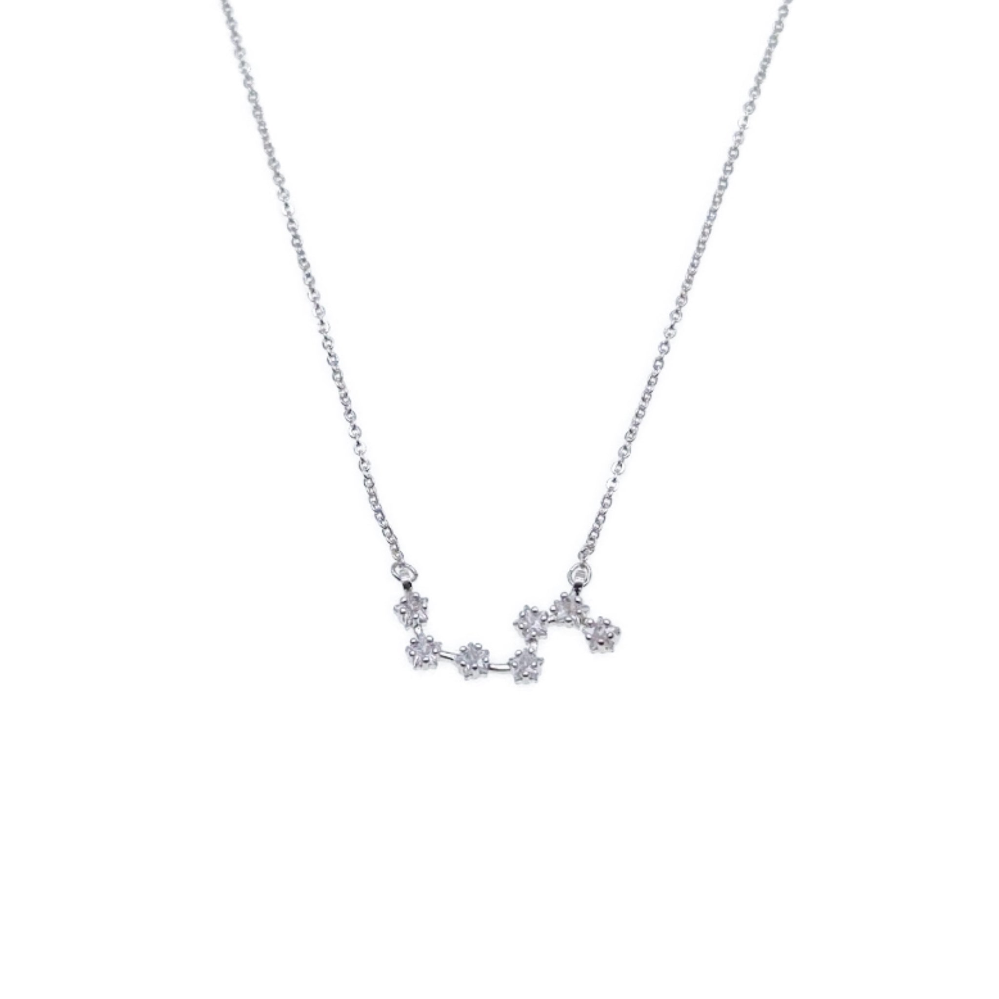 CHOMEL Cubic zirconia star  rhodium necklace