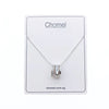 Circle Mother of Pearl & Cubic Zirconia Necklace - CHOMEL