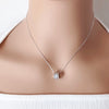 Circle Mother of Pearl & Cubic Zirconia Necklace - CHOMEL