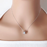 Circle Mother of Pearl & Cubic Zirconia Necklace - CHOMEL