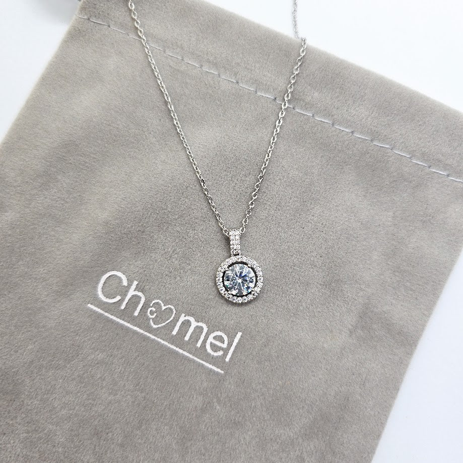 Cubic Zirconia Pendant Necklace - CHOMEL