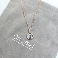 Cubic Zirconia Pendant Necklace - CHOMEL