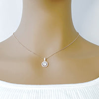 Cubic Zirconia Pendant Necklace - CHOMEL