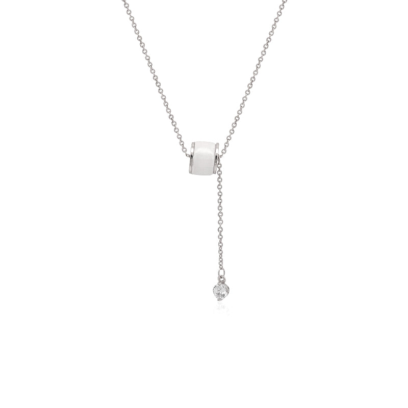 Tunnel Simulated Moonstone Necklace - CHOMEL