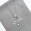 Tunnel Simulated Moonstone Necklace - CHOMEL