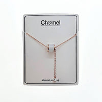 Tunnel Simulated Moonstone Necklace - CHOMEL