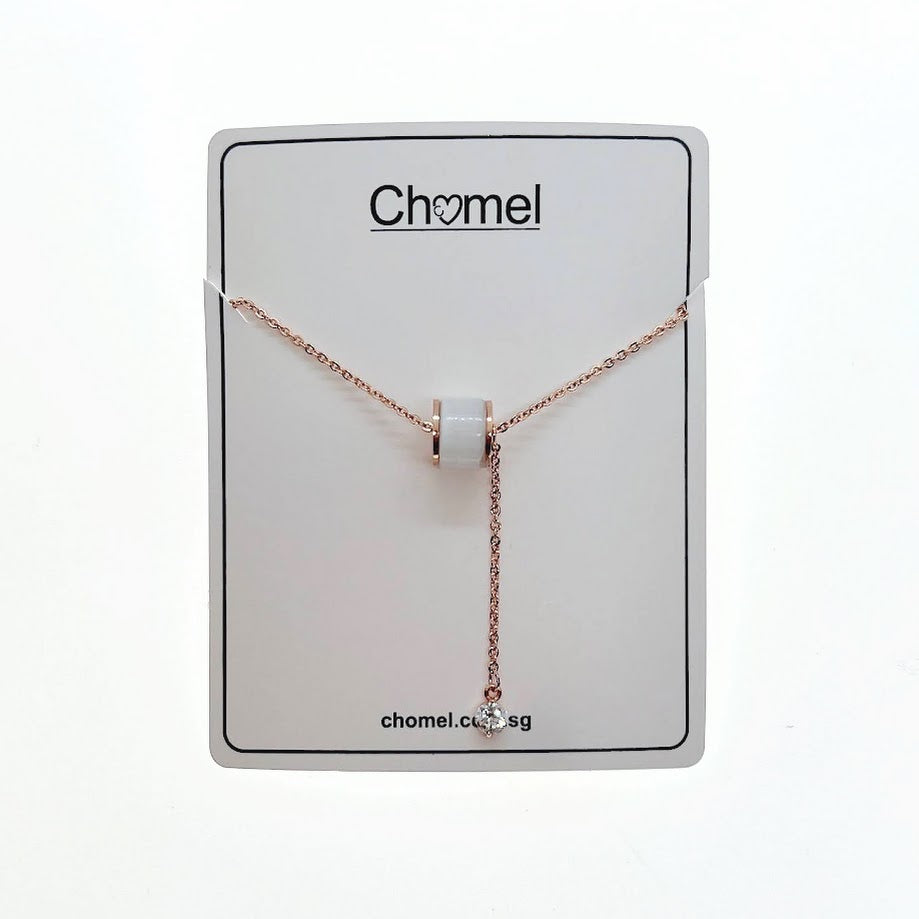 Tunnel Simulated Moonstone Necklace - CHOMEL