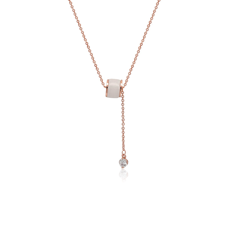Tunnel Simulated Moonstone Necklace - CHOMEL